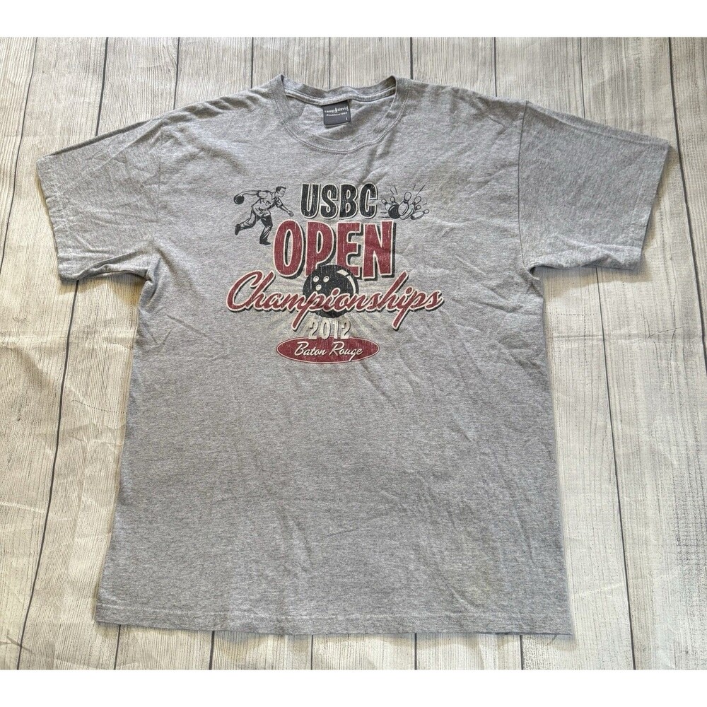 USBC Open Championships 2012 Bowling Baton Rouge Graphic T Shirt Size Large L